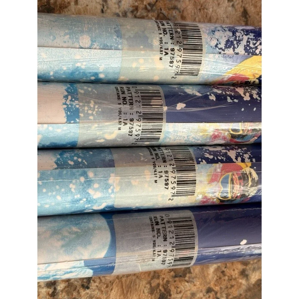 (4) NEW PACKS Vintage Snowskate Sport Wallpaper Border Brewster Wallcoverings